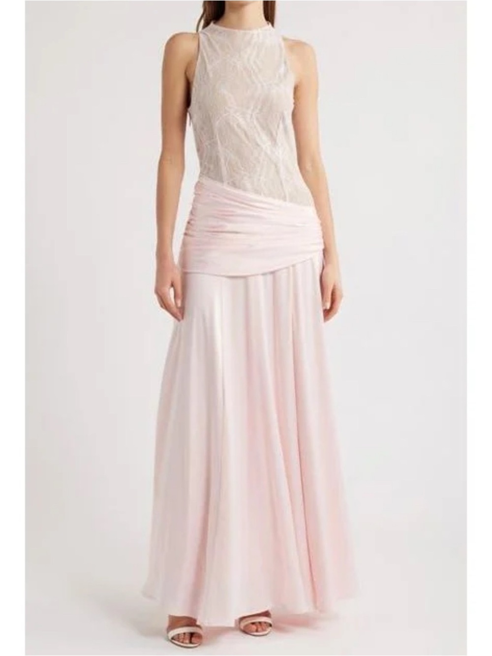 Sonya Moda
Women's Pink Dalia Mixed Media Gown